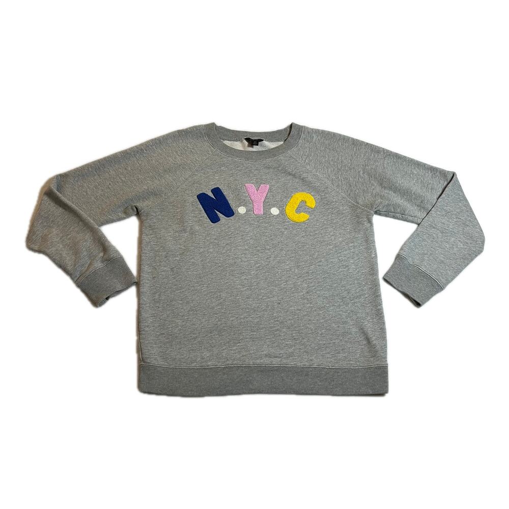 J. Crew Crewneck N.Y.C. Pullover Sweatshirt Size XS New York City Preppy Casual